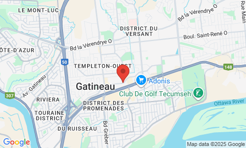 Google map image of our location in 555 Boulevard de la Gappe  Gatineau, QC